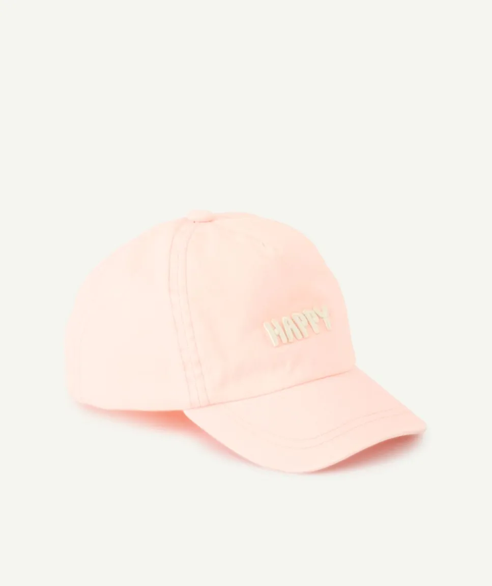 Casquette happy bébé fille rose