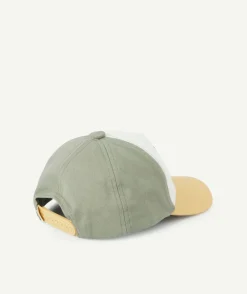 Casquette kaki et jaune avec lion pour bébé garçon