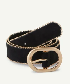 Ceinture fille en velours noire