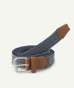 Ceinture tressée garçon bleu