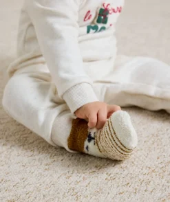 Chaussettes antidérapantes bébé garçon motif animal