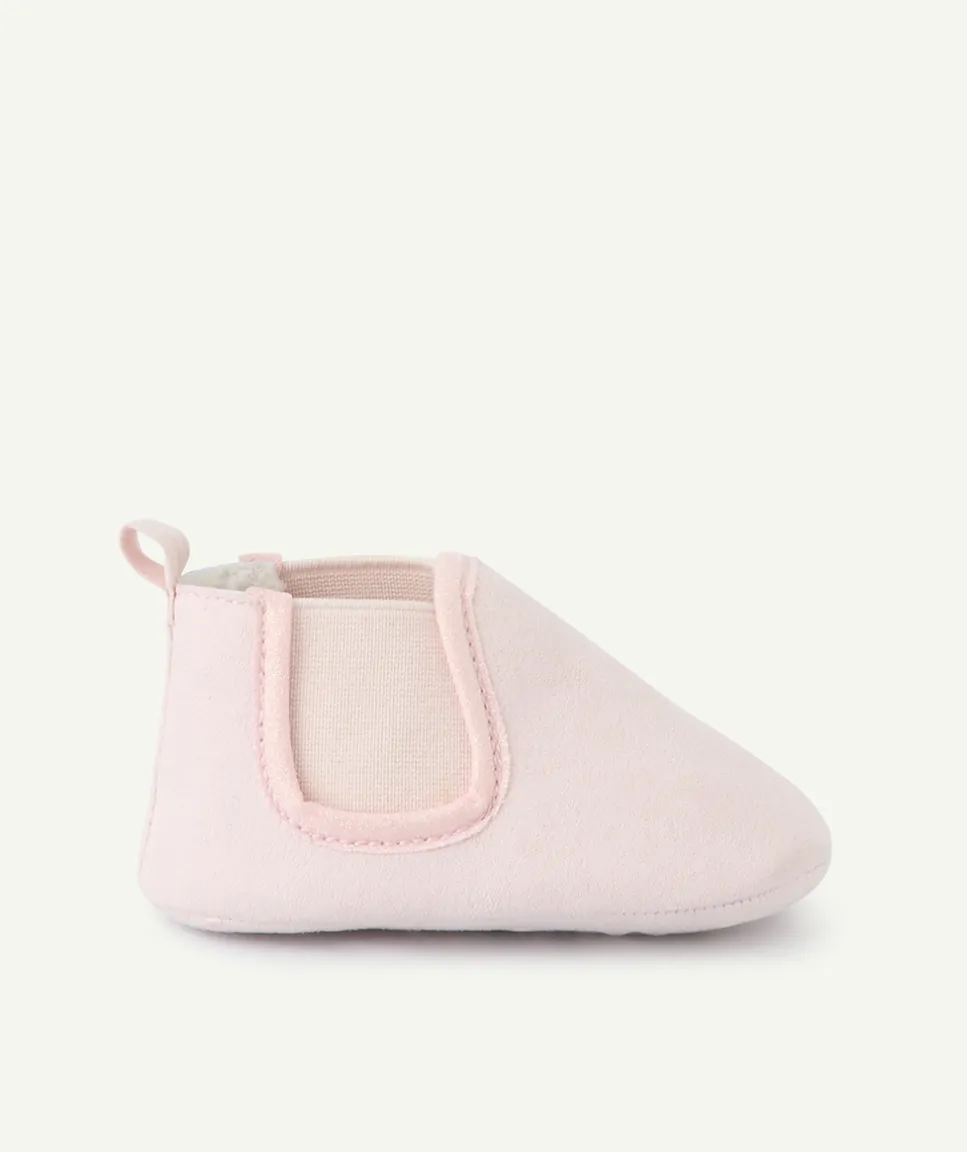 Chausson bébé fille rose pâle