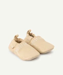 Chaussons bébé fille beige