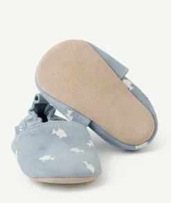 Chaussons bébé garçon imprimé bleu