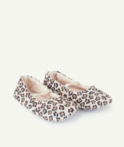 Chaussons fille imprimé léopard