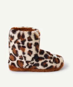 Chaussons fille léopard tout doux