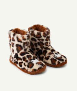 Chaussons fille léopard tout doux
