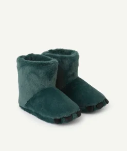 Chaussons garçon en fausse fourrure