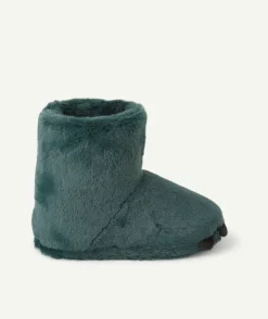Chaussons garçon en fausse fourrure