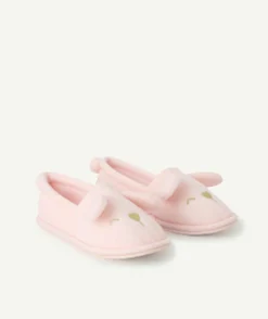 Chaussons rose fille motif animal