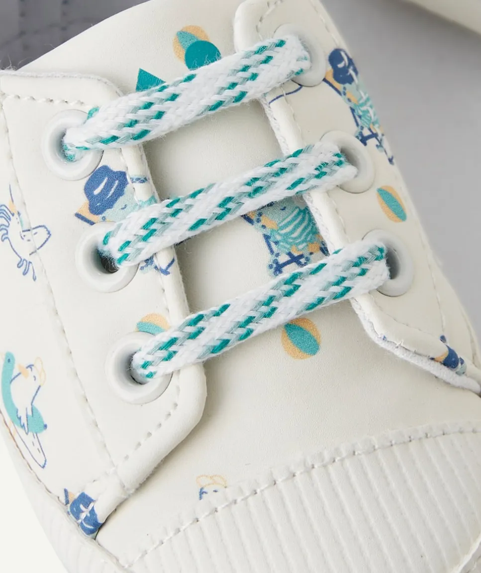 Chaussons style baskets bébé garçon imprimés animaux