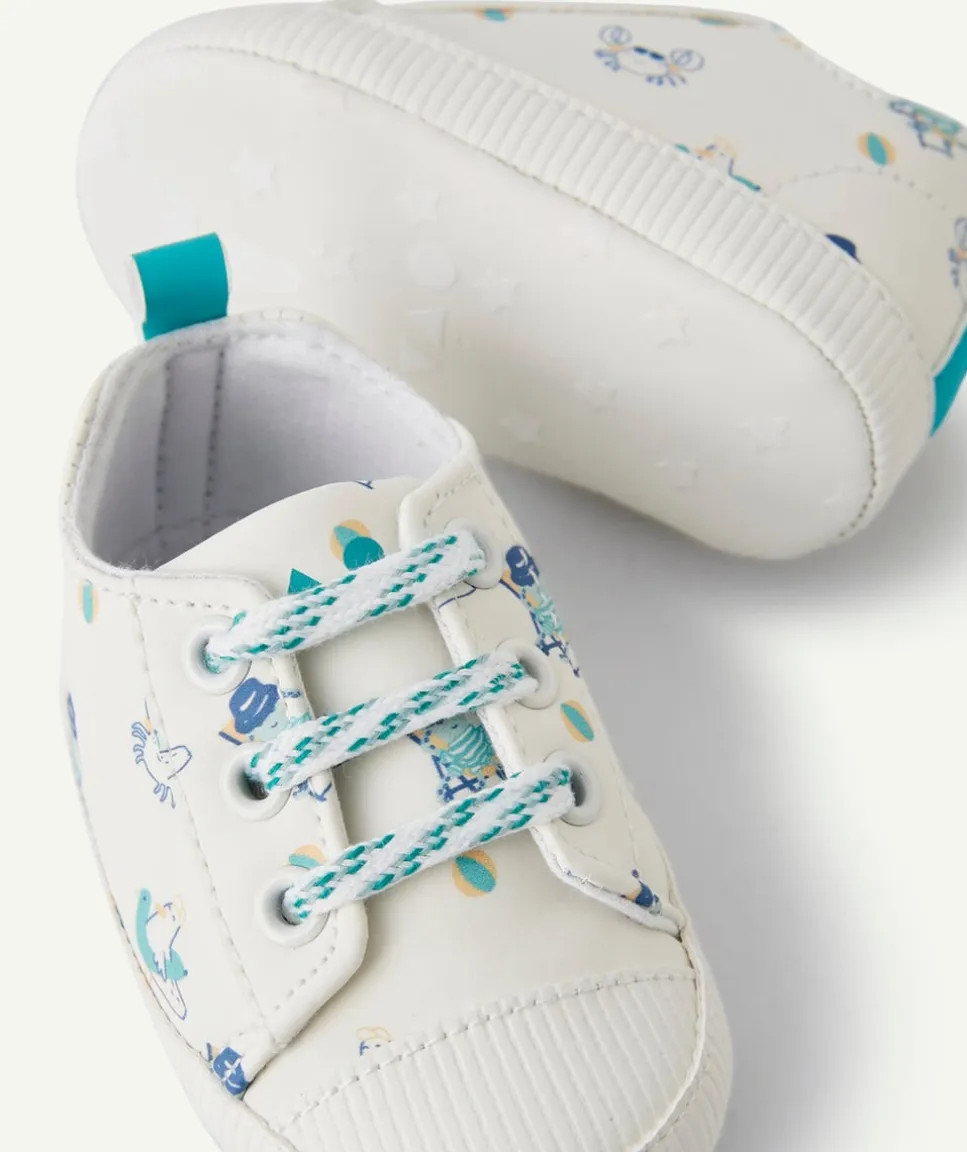 Chaussons style baskets bébé garçon imprimés animaux