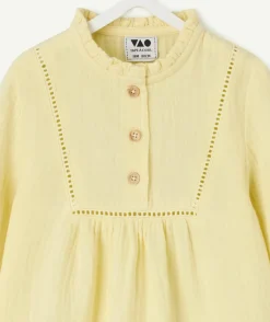 Chemise bébé fille jaune