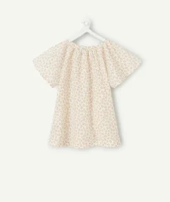Chemise bébé fille manches courtes léopard beige