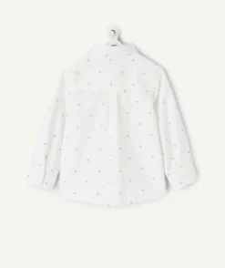 Chemise bébé garçon blanche imprimée coton