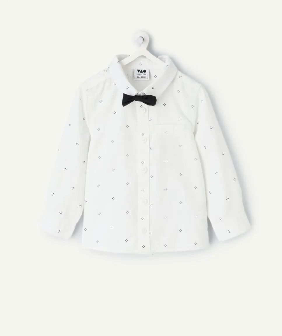 Chemise bébé garçon blanche imprimée coton