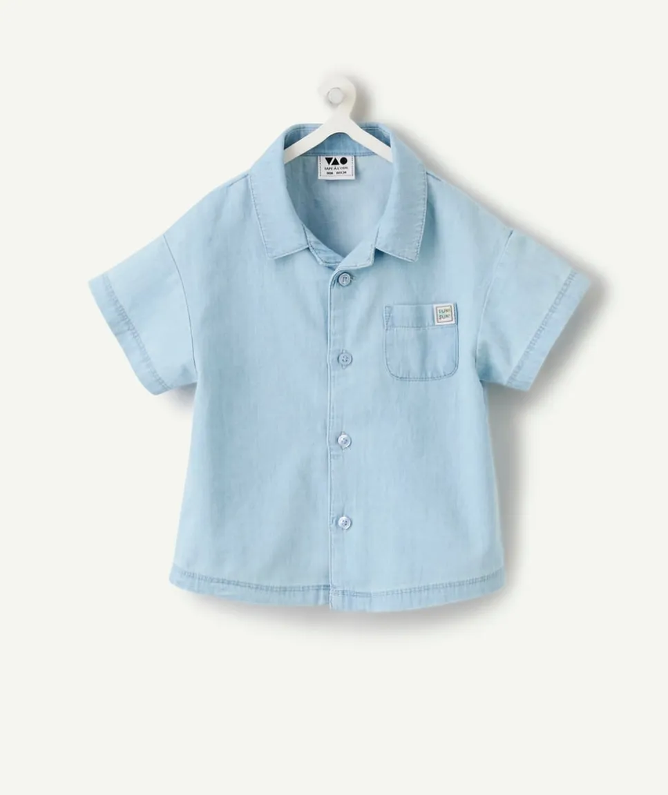 Chemise bébé garçon bleu clair