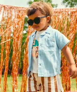 Chemise bébé garçon bleu clair