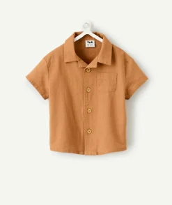 Chemise bébé garçon camel