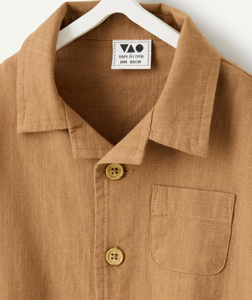Chemise bébé garçon camel
