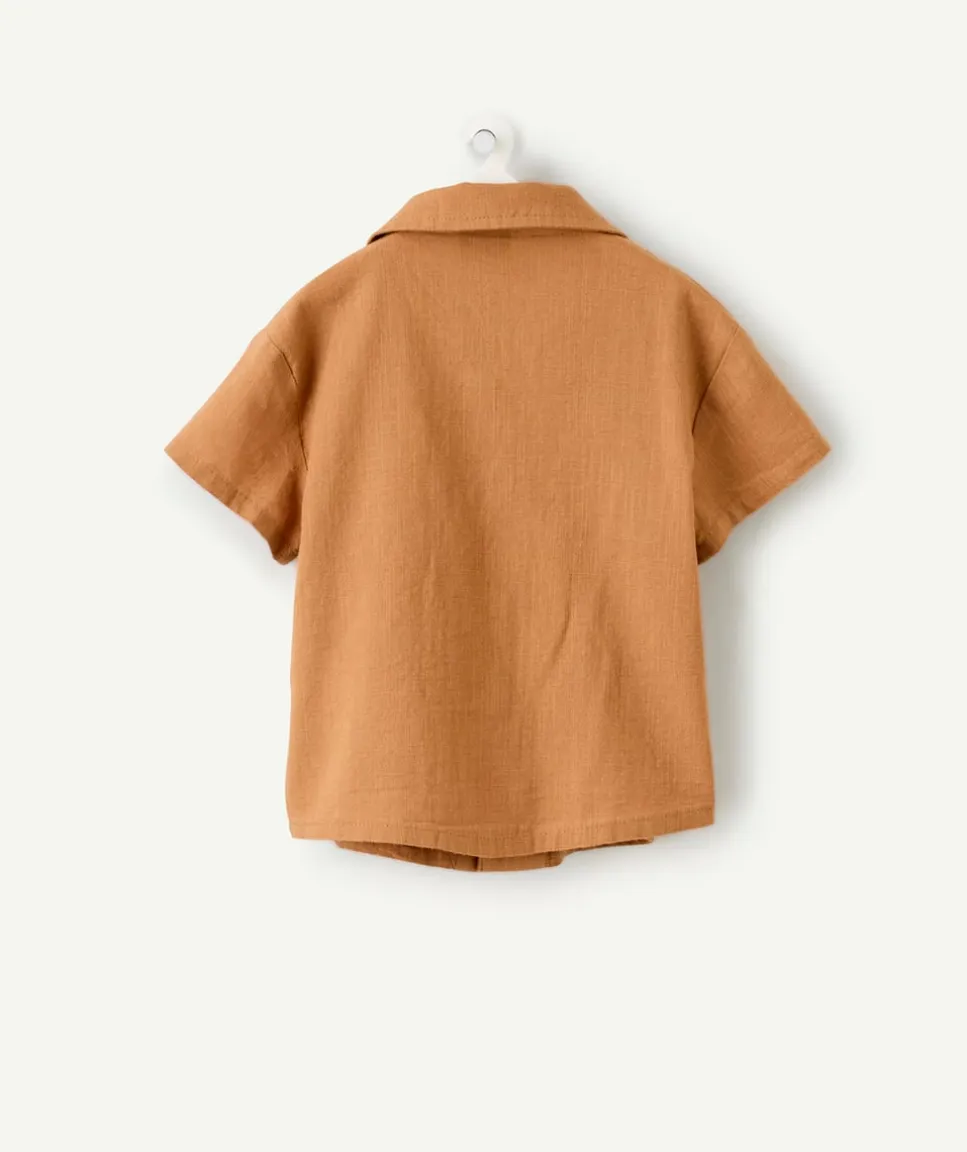 Chemise bébé garçon camel