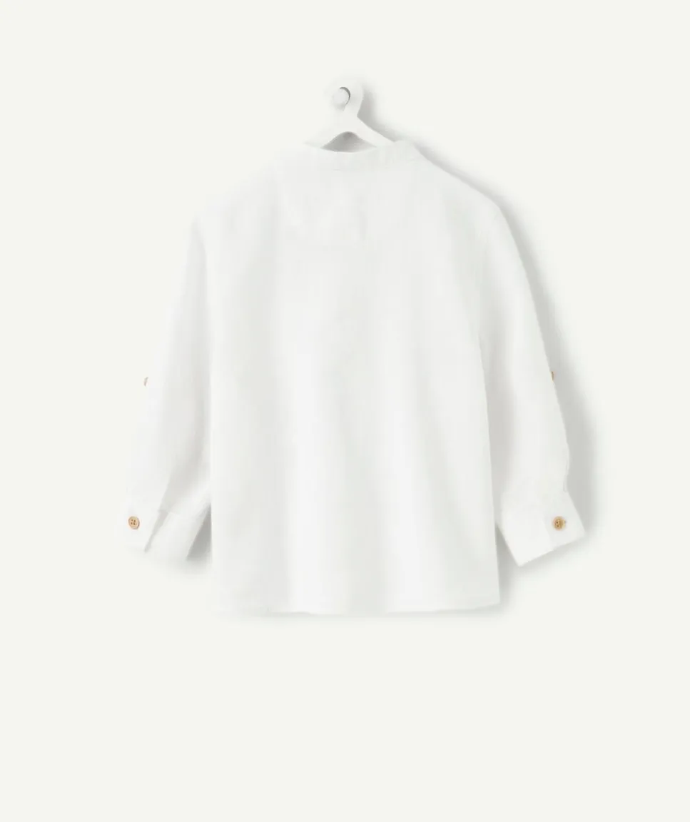 Chemise bébé garçon coton blanc