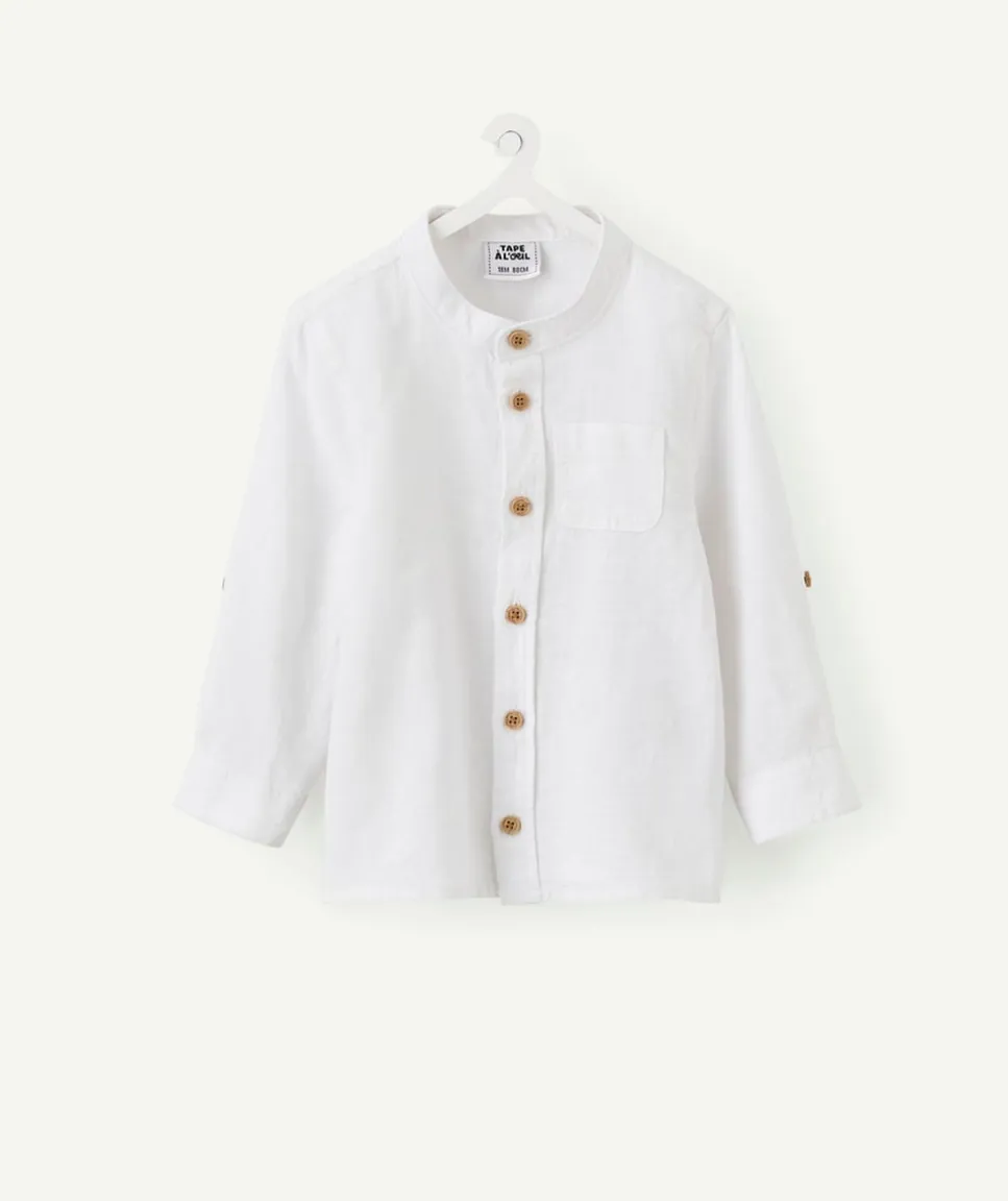 Chemise bébé garçon coton blanc