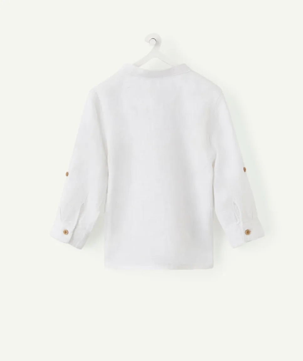 Chemise bébé garçon coton blanc