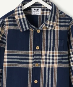 Chemise bébé garçon en coton à carreaux