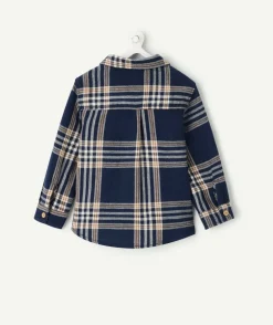 Chemise bébé garçon en coton à carreaux
