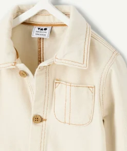 Chemise bébé garçon en jean crème