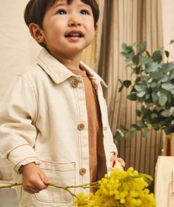 Chemise bébé garçon en jean crème