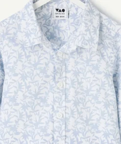 Chemise bébé garçon imprimé bleu
