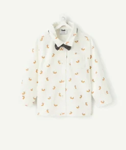 Chemise bébé garçon imprimée blanche en coton