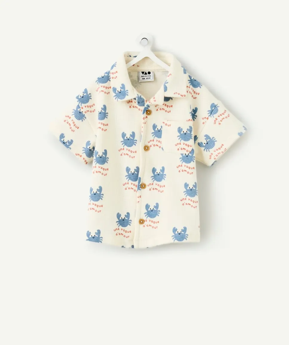 Chemise bébé garçon imprimée crabe