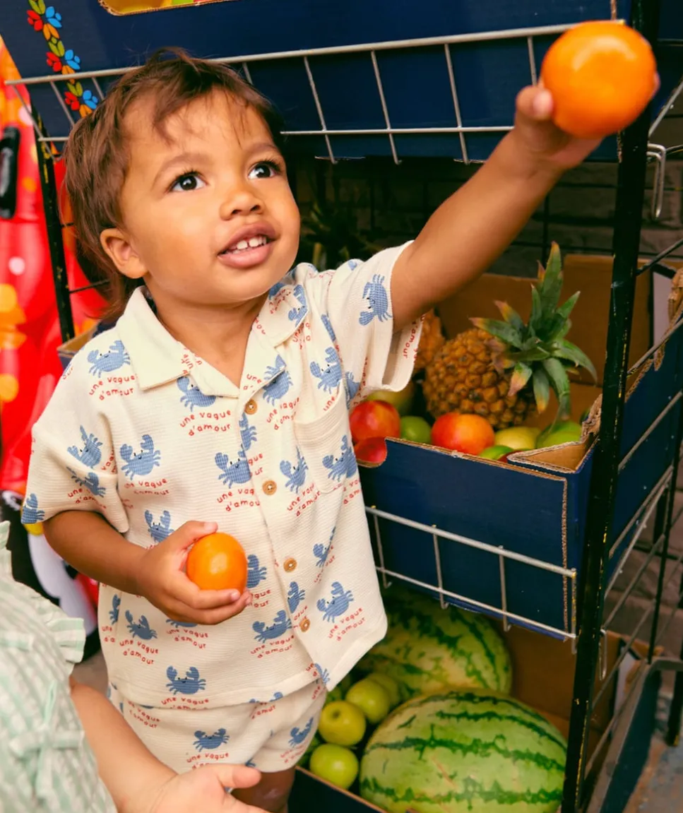 Chemise bébé garçon imprimée crabe