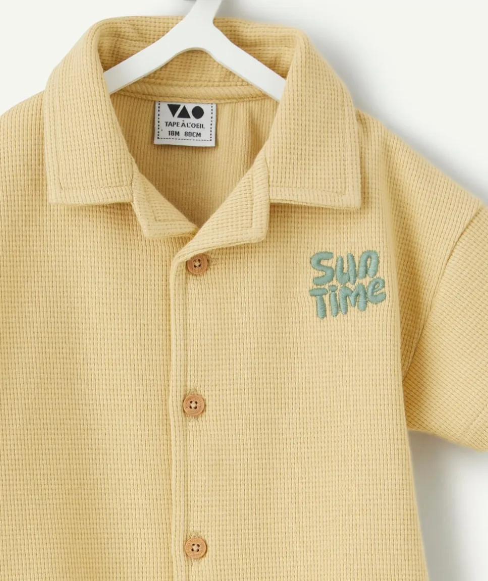 Chemise bébé garçon jaune imprimé