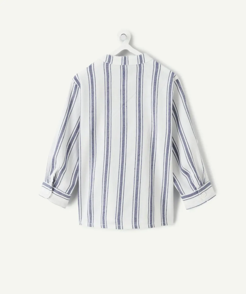 Chemise bébé garçon rayée bleu