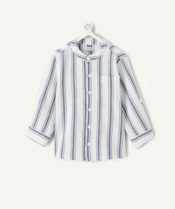 Chemise bébé garçon rayée bleu