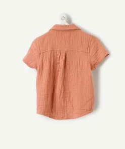 Chemise bébé garçon terracotta