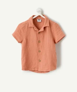 Chemise bébé garçon terracotta