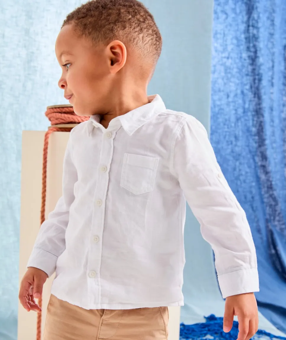 Chemise blanche manches longues bébé garçon