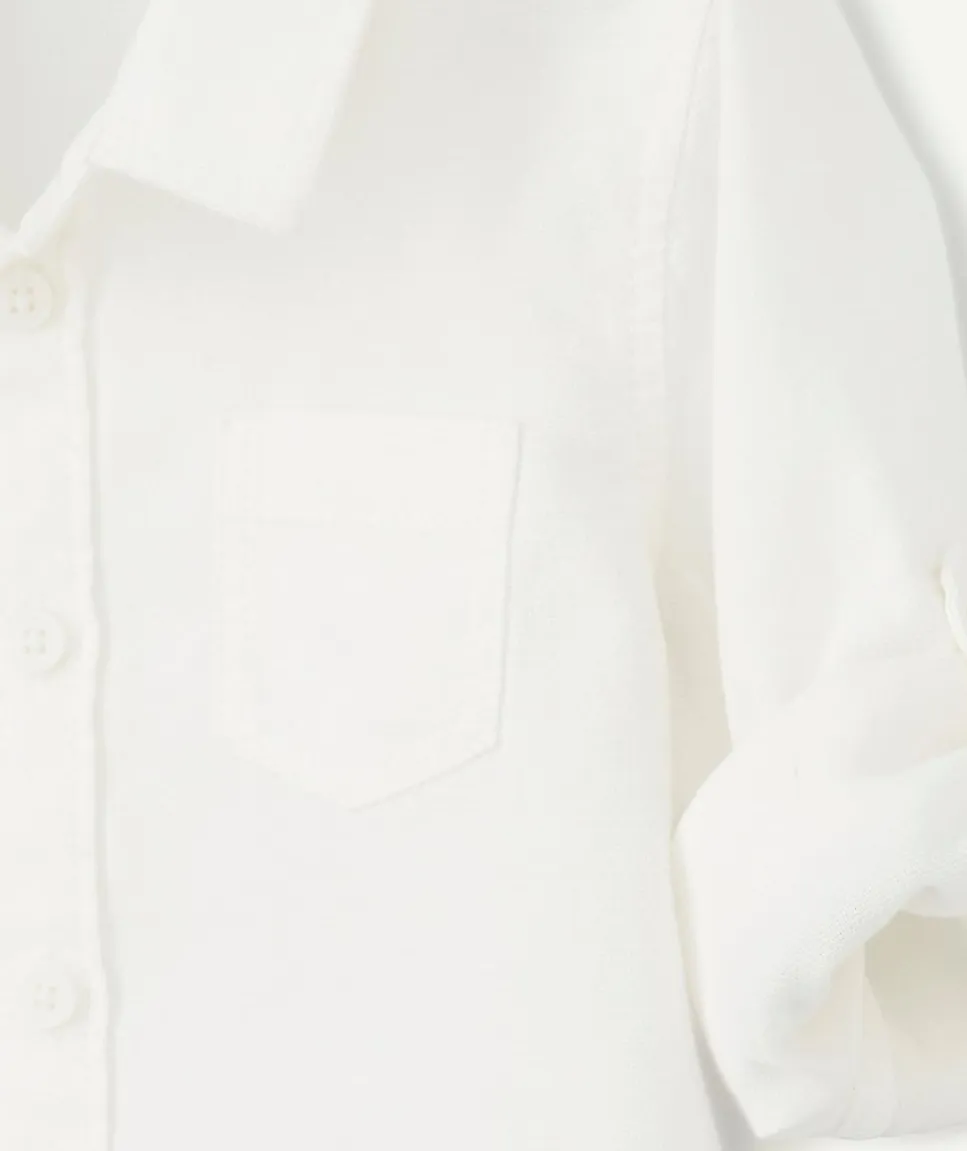 Chemise blanche manches longues bébé garçon