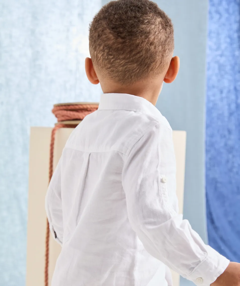 Chemise blanche manches longues bébé garçon