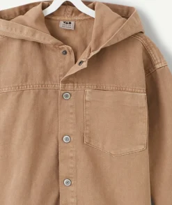 Chemise à capuche garçon marron