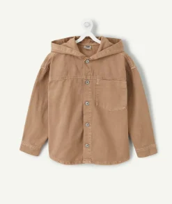 Chemise à capuche garçon marron