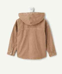 Chemise à capuche garçon marron