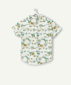 Chemise d'été manches courtes bébé garçon avec imprimé cabanes