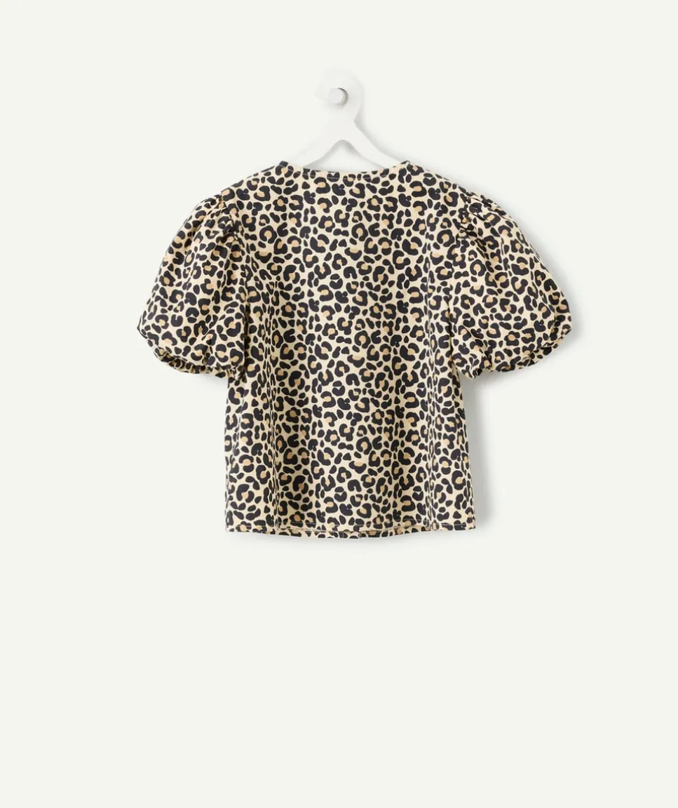 Chemise fille oversize imprimé léopard