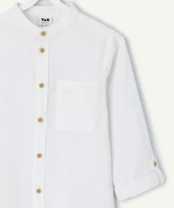 Chemise garçon blanche à boutons
